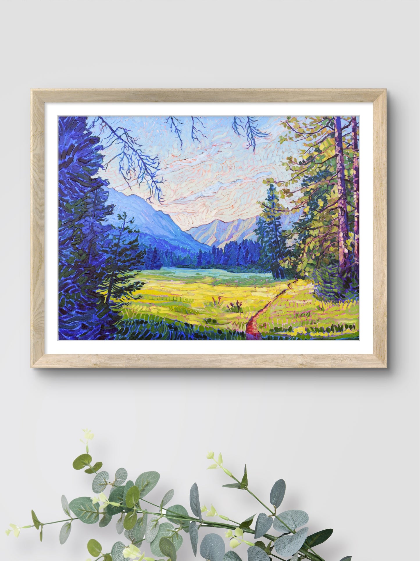 Trek Through Golden Meadows Print