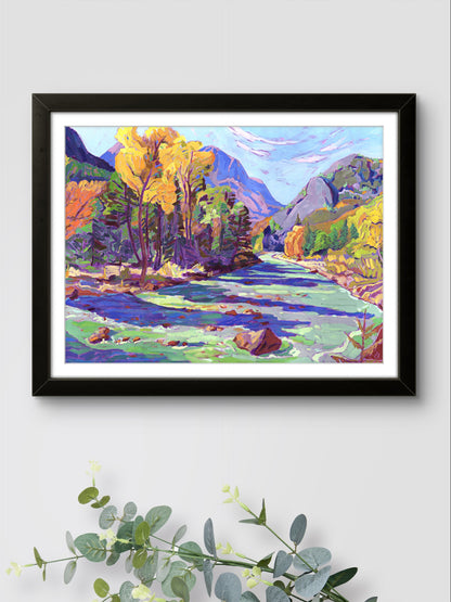 River Aspens Print