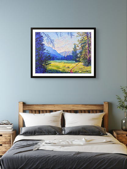 Trek Through Golden Meadows Print