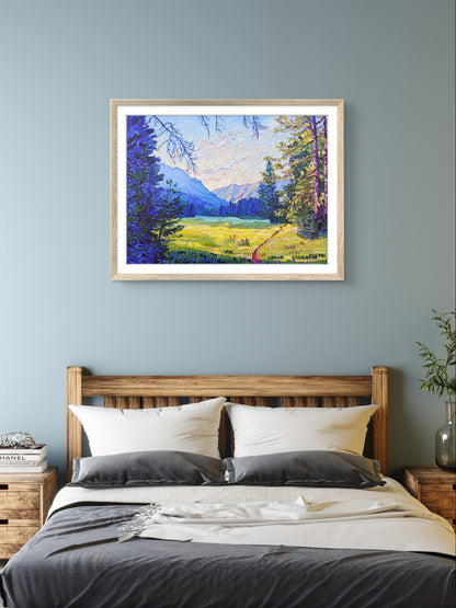 Trek Through Golden Meadows Print