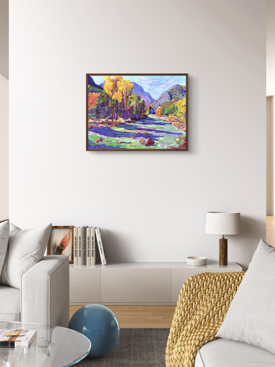 River Aspens Archival Canvas Print