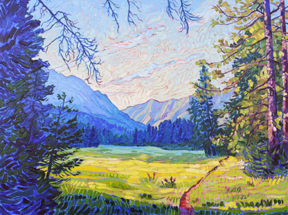 Trek Through Golden Meadows Print