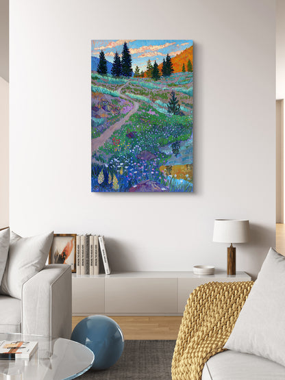 Wildflowers and Sage Archival Canvas Print