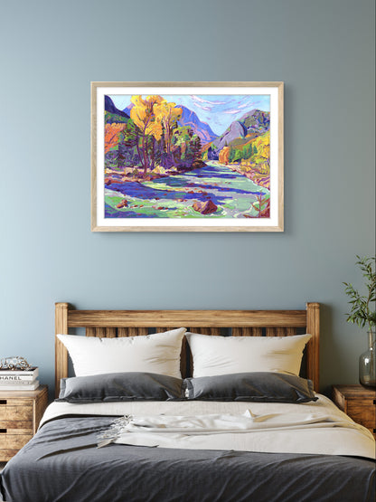 River Aspens Print